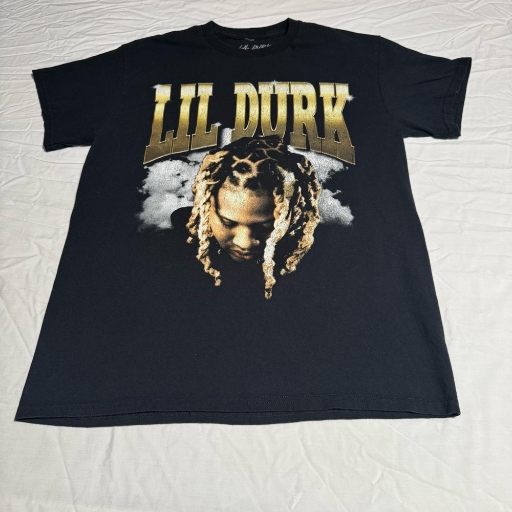 Lil Durk Black and Gold Graphic Tee